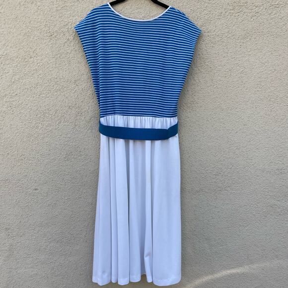 Vintage Sprouts Vicky Vaughn Sailor Dress S/M Blue White - Picture 9 of 9